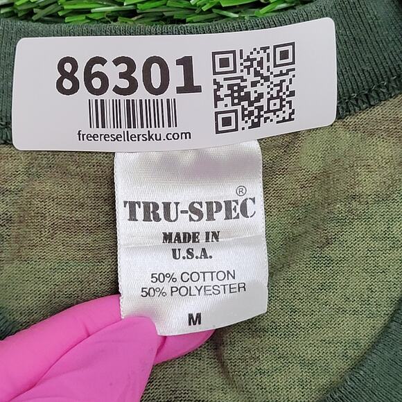 Vintage 90s Tru-Spec Woodland Camo Shirt Small 18x27 Green Brown - Picture 5 of 10